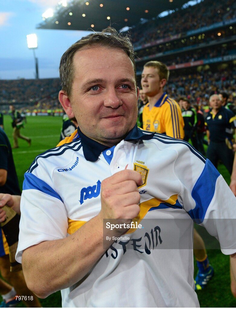 28 September 2013; Clare manager Davy Fitzgerald celebrates after his side’s victory. GAA Hurling All-Ireland Senior Championship Final Replay, Cork v Clare, Croke Park, Dublin. Photo by Sportsfile