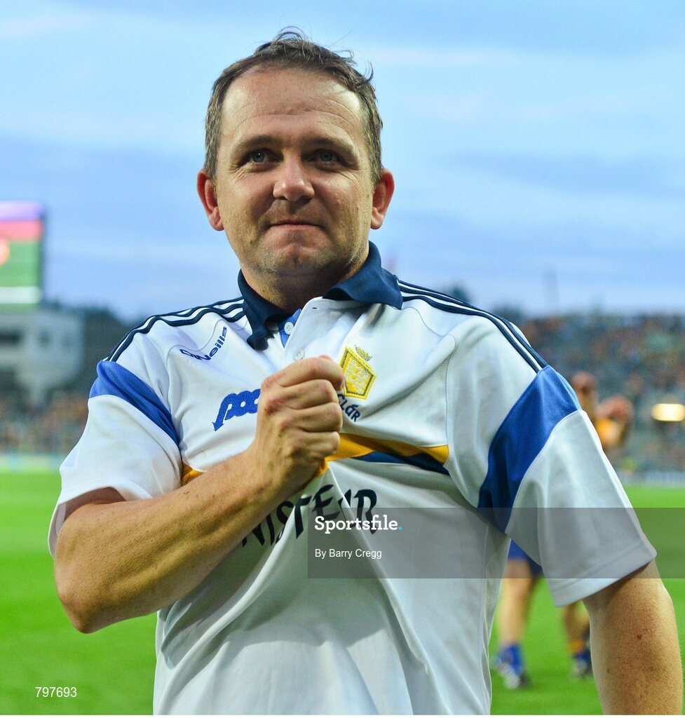 28 September 2013; Clare manager Davy Fitzgerald celebrates his side's victory. GAA Hurling All-Ireland Senior Championship Final Replay, Cork v Clare, Croke Park, Dublin. Picture credit: Barry Cregg / SPORTSFILE