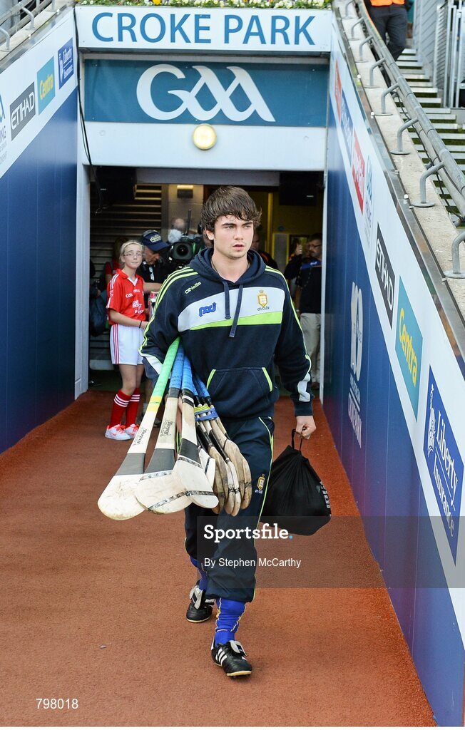 28 September 2013; Colm Fitzgerald, son of Clare manager Davy Fitzgerald. GAA Hurling All-Ireland Senior Championship Final Replay, Cork v Clare, Croke Park, Dublin. Picture credit: Stephen McCarthy / SPORTSFILE