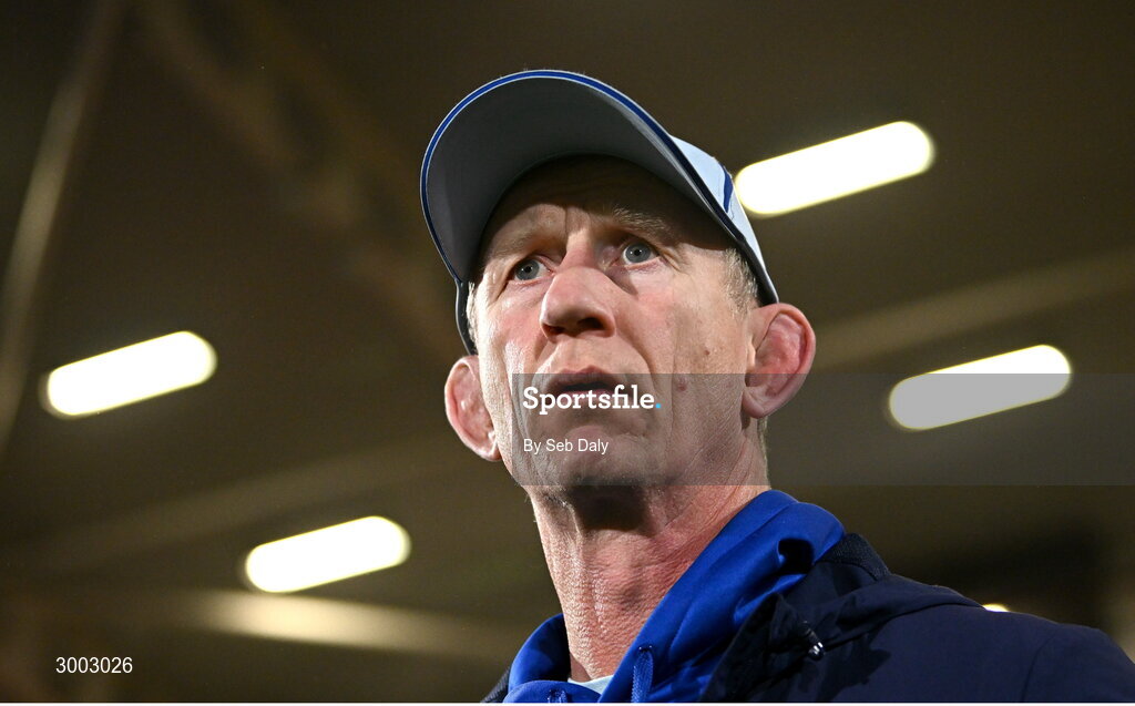29 November 2024; Leinster head coach Leo Cullen before the United Rugby Championship match between Ulster and Leinster at Kingspan Stadium in Belfast. Photo by Seb Daly/Sportsfile