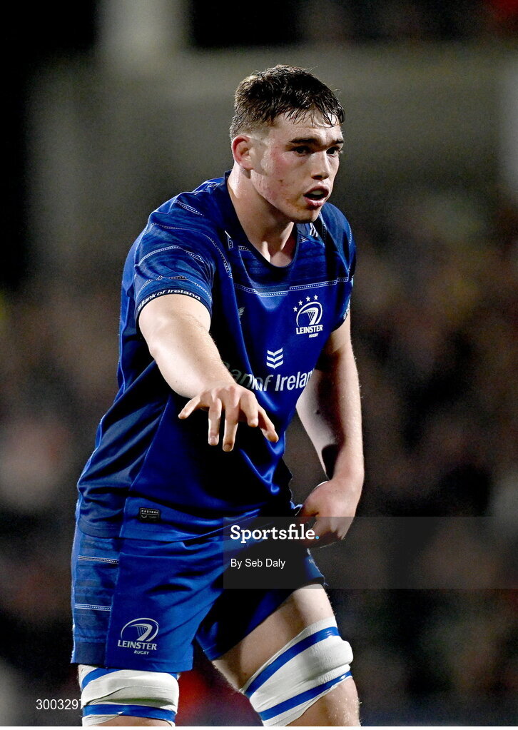 29 November 2024; Diarmuid Mangan of Leinster during the United Rugby Championship match between Ulster and Leinster at Kingspan Stadium in Belfast. Photo by Seb Daly/Sportsfile