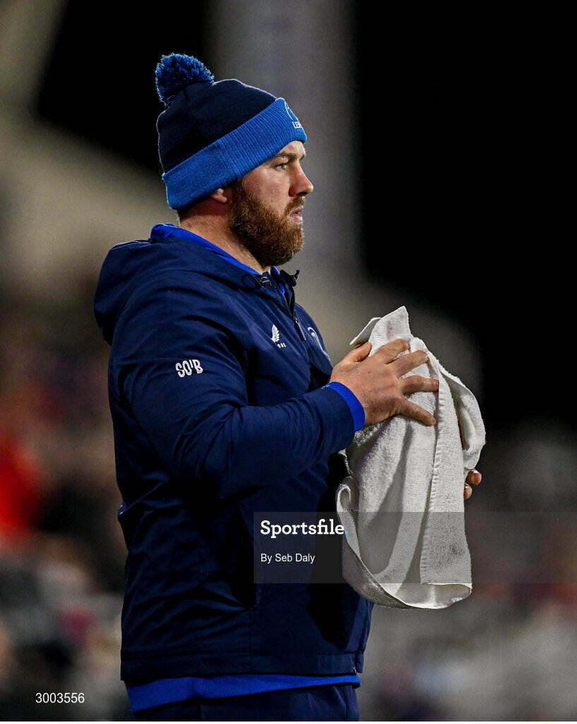 29 November 2024; Leinster contact skills coach Sean O'Brien before the United Rugby Championship match between Ulster and Leinster at Kingspan Stadium in Belfast. Photo by Seb Daly/Sportsfile