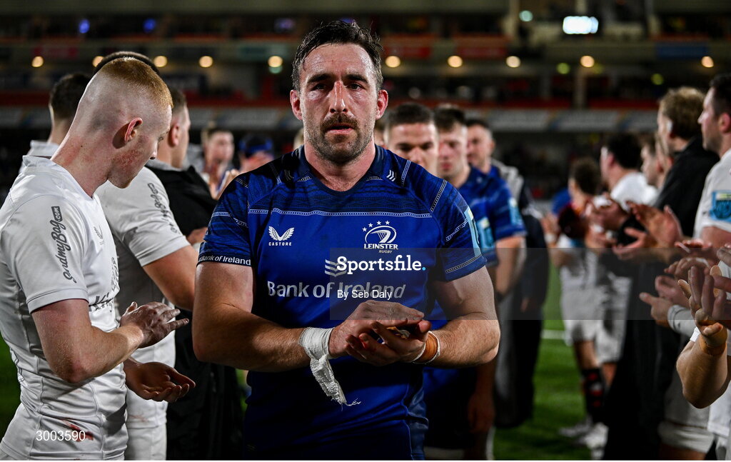 29 November 2024; Jack Conan of Leinster after the United Rugby Championship match between Ulster and Leinster at Kingspan Stadium in Belfast. Photo by Seb Daly/Sportsfile