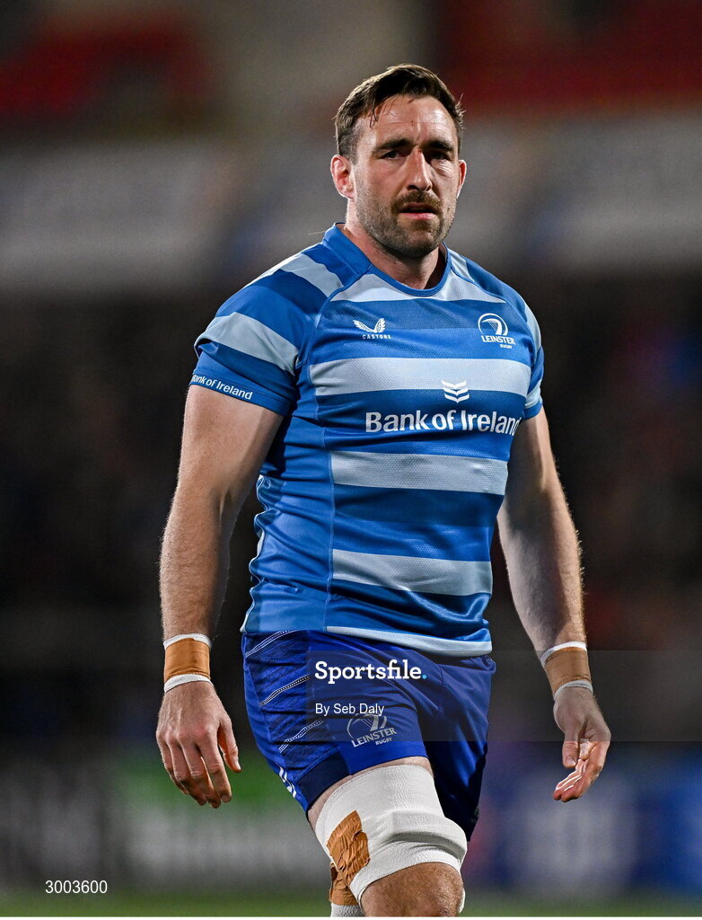 29 November 2024; Jack Conan of Leinster before the United Rugby Championship match between Ulster and Leinster at Kingspan Stadium in Belfast. Photo by Seb Daly/Sportsfile