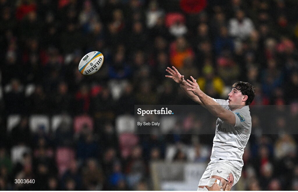 29 November 2024; David McCann of Ulster during the United Rugby Championship match between Ulster and Leinster at Kingspan Stadium in Belfast. Photo by Seb Daly/Sportsfile