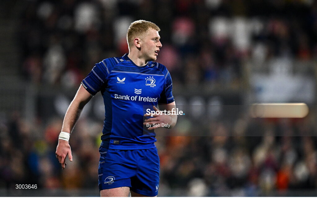 29 November 2024; Andrew Osborne of Leinster during the United Rugby Championship match between Ulster and Leinster at Kingspan Stadium in Belfast. Photo by Seb Daly/Sportsfile