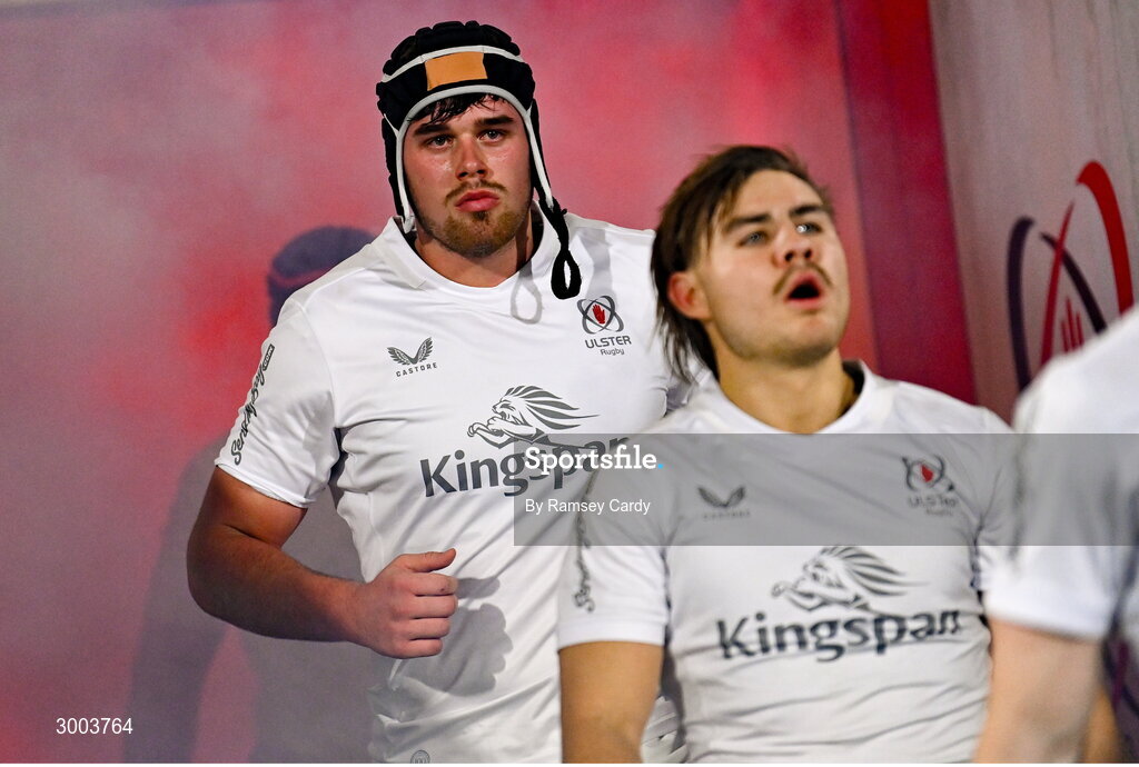 29 November 2024; James McNabney of Ulster before the United Rugby Championship match between Ulster and Leinster at Kingspan Stadium in Belfast. Photo by Ramsey Cardy/Sportsfile