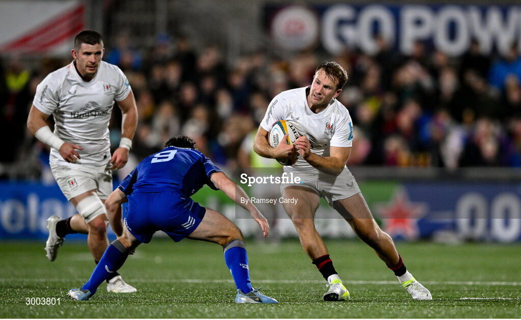 29 November 2024; Stewart Moore of Ulster during the United Rugby Championship match between Ulster and Leinster at Kingspan Stadium in Belfast. Photo by Ramsey Cardy/Sportsfile