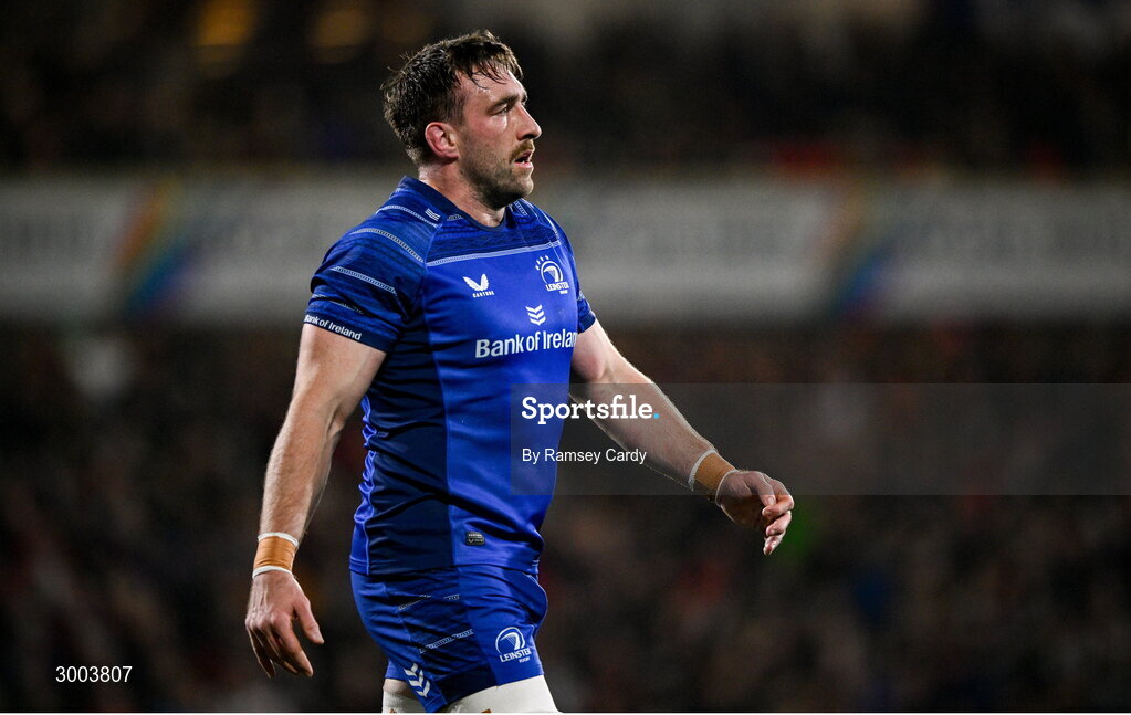 29 November 2024; Jack Conan of Leinster during the United Rugby Championship match between Ulster and Leinster at Kingspan Stadium in Belfast. Photo by Ramsey Cardy/Sportsfile