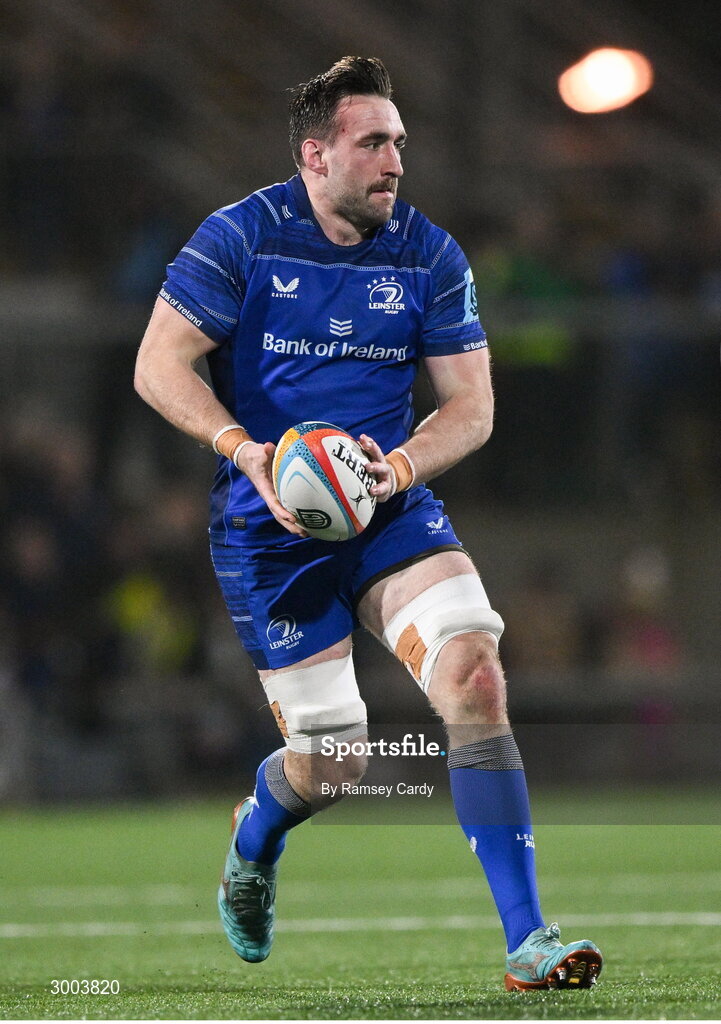 29 November 2024; Jack Conan of Leinster during the United Rugby Championship match between Ulster and Leinster at Kingspan Stadium in Belfast. Photo by Ramsey Cardy/Sportsfile