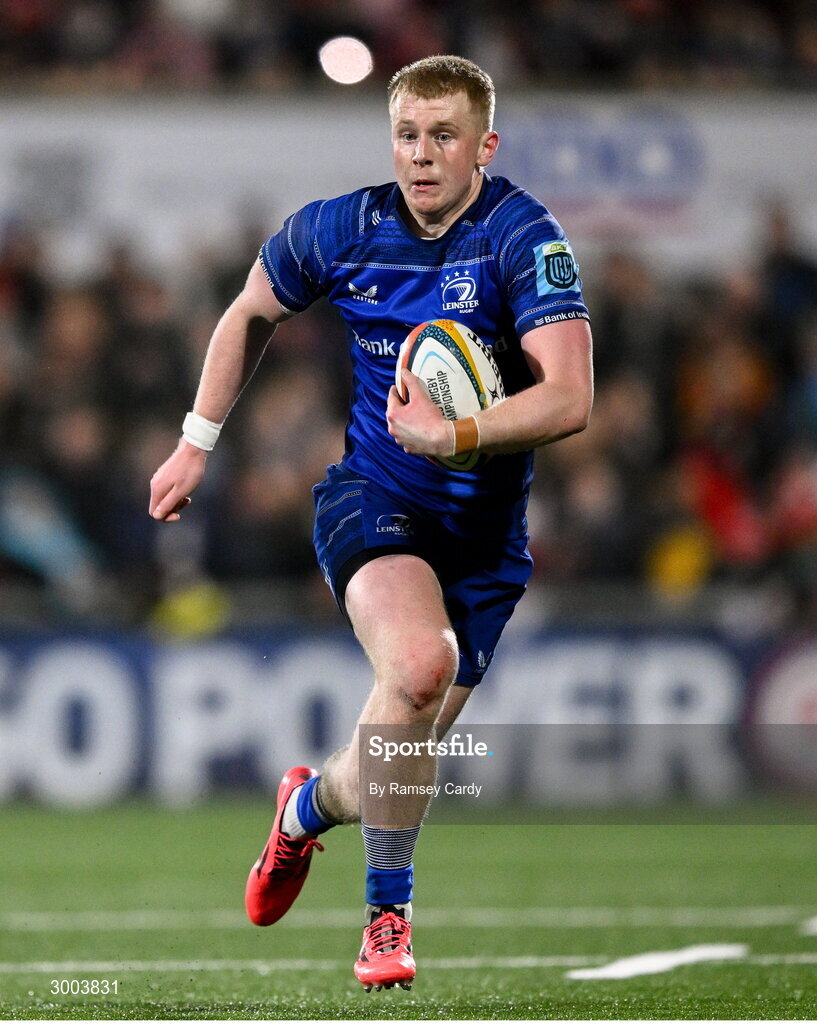 29 November 2024; Andrew Osborne of Leinster during the United Rugby Championship match between Ulster and Leinster at Kingspan Stadium in Belfast. Photo by Ramsey Cardy/Sportsfile