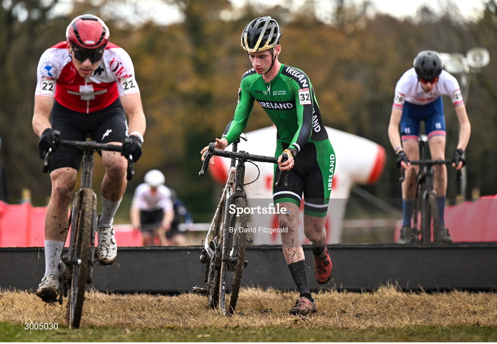 1 December 2024; Tadhg Killeen of Ireland during the Men's U23 race at the UCI Cyclo-cross World Cup on the Sport Ireland Campus in Dublin. Photo by David Fitzgerald/Sportsfile