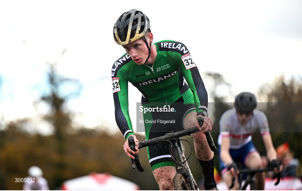 1 December 2024; Tadhg Killeen of Ireland during the Men's U23 race at the UCI Cyclo-cross World Cup on the Sport Ireland Campus in Dublin. Photo by David Fitzgerald/Sportsfile