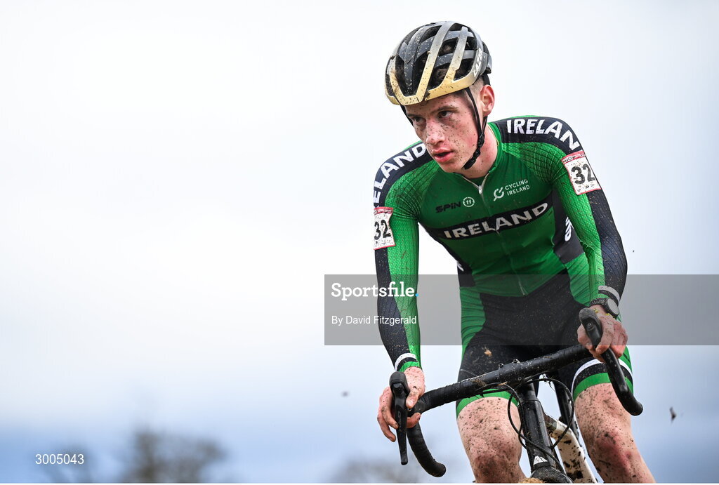 1 December 2024; Tadhg Killeen of Ireland during the Men's U23 race at the UCI Cyclo-cross World Cup on the Sport Ireland Campus in Dublin. Photo by David Fitzgerald/Sportsfile