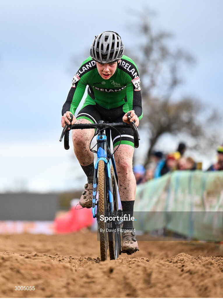 1 December 2024; Michael Collins of Ireland during the Men's U23 race at the UCI Cyclo-cross World Cup on the Sport Ireland Campus in Dublin. Photo by David Fitzgerald/Sportsfile