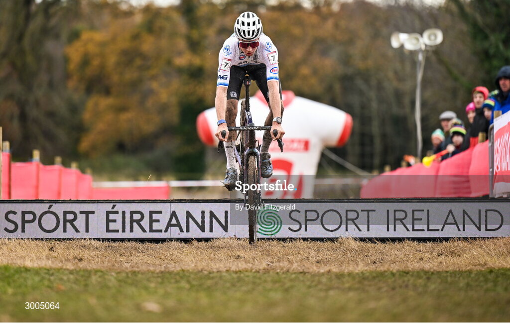 1 December 2024; Jente Michels of Belgium during the Men's U23 race at the UCI Cyclo-cross World Cup on the Sport Ireland Campus in Dublin. Photo by David Fitzgerald/Sportsfile