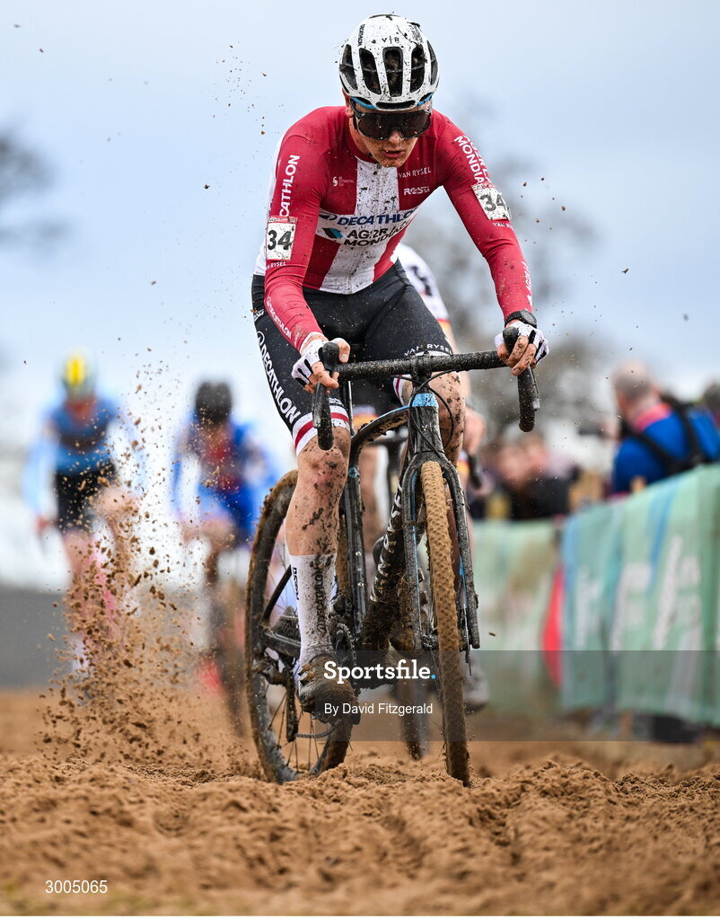 1 December 2024; Daniel Weis Nielsen of Denmark during the Men's U23 race at the UCI Cyclo-cross World Cup on the Sport Ireland Campus in Dublin. Photo by David Fitzgerald/Sportsfile