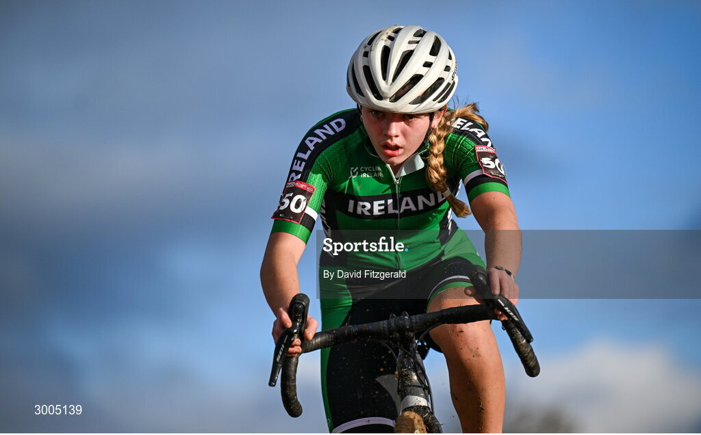 1 December 2024; Elena Wallace of Ireland during the Women's Elite race at the UCI Cyclo-cross World Cup on the Sport Ireland Campus in Dublin. Photo by David Fitzgerald/Sportsfile