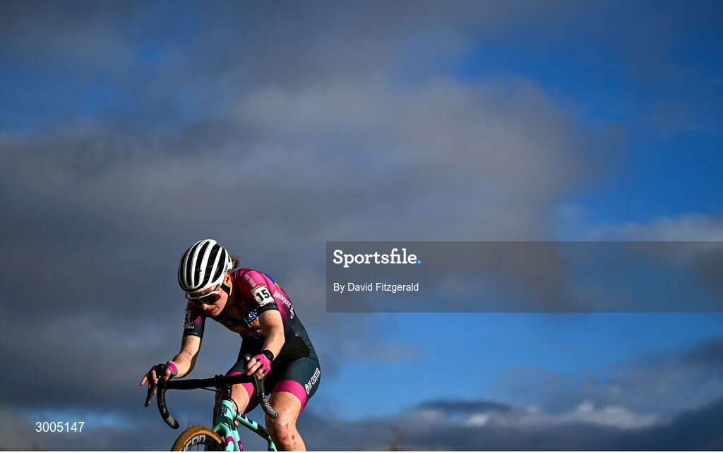 1 December 2024; Jinse Peeters of Belgium during the Women's Elite race at the UCI Cyclo-cross World Cup on the Sport Ireland Campus in Dublin. Photo by David Fitzgerald/Sportsfile