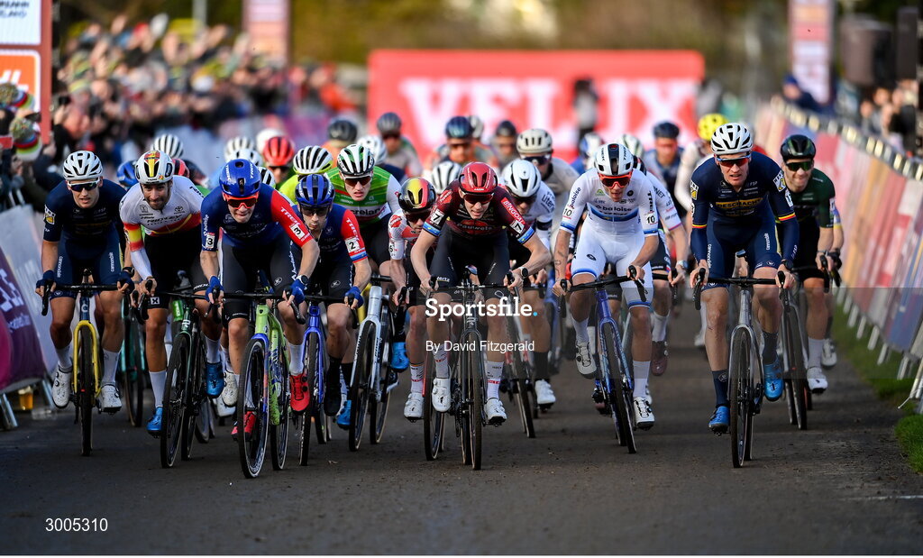 1 December 2024; A general view during the Men's Elite race at the UCI Cyclo-cross World Cup on the Sport Ireland Campus in Dublin. Photo by David Fitzgerald/Sportsfile