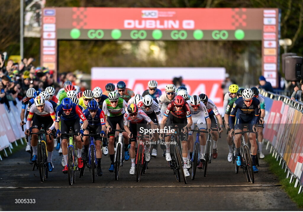 1 December 2024; A general view during the Men's Elite race at the UCI Cyclo-cross World Cup on the Sport Ireland Campus in Dublin. Photo by David Fitzgerald/Sportsfile