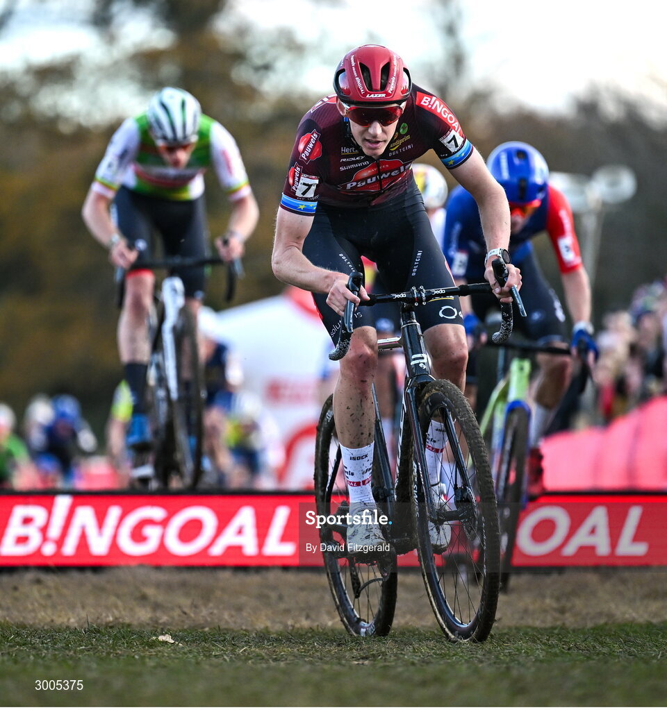 1 December 2024; Michael Vanthourenhout of Netherlands during the Men's Elite race at the UCI Cyclo-cross World Cup on the Sport Ireland Campus in Dublin. Photo by David Fitzgerald/Sportsfile