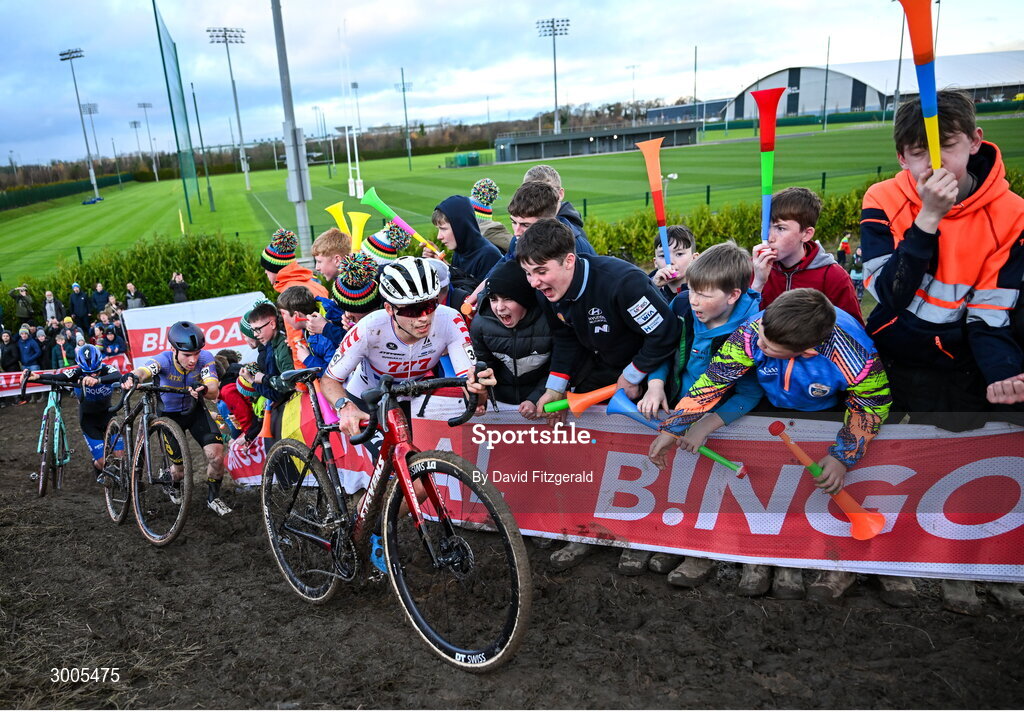 1 December 2024; Cameron Mason of Great Britain during the Men's Elite race at the UCI Cyclo-cross World Cup on the Sport Ireland Campus in Dublin. Photo by David Fitzgerald/Sportsfile