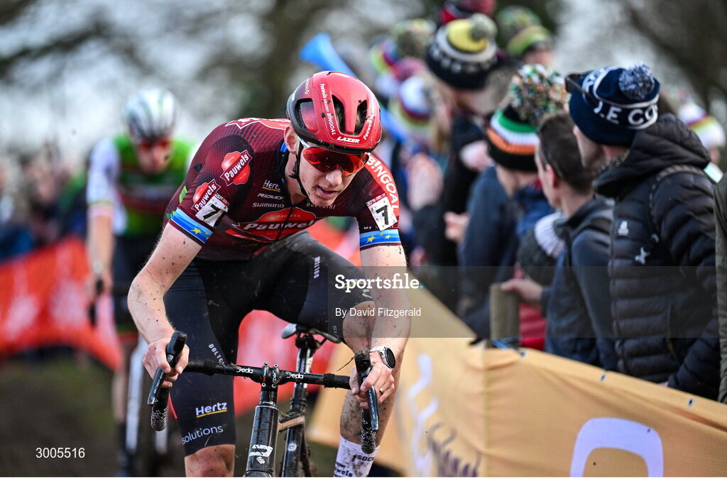 1 December 2024; Michael Vanthourenhout of Belgium during the Men's Elite race at the UCI Cyclo-cross World Cup on the Sport Ireland Campus in Dublin. Photo by David Fitzgerald/Sportsfile