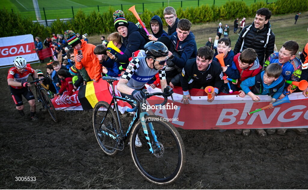 1 December 2024; Richard Barry of Ireland during the Men's Elite race at the UCI Cyclo-cross World Cup on the Sport Ireland Campus in Dublin. Photo by David Fitzgerald/Sportsfile