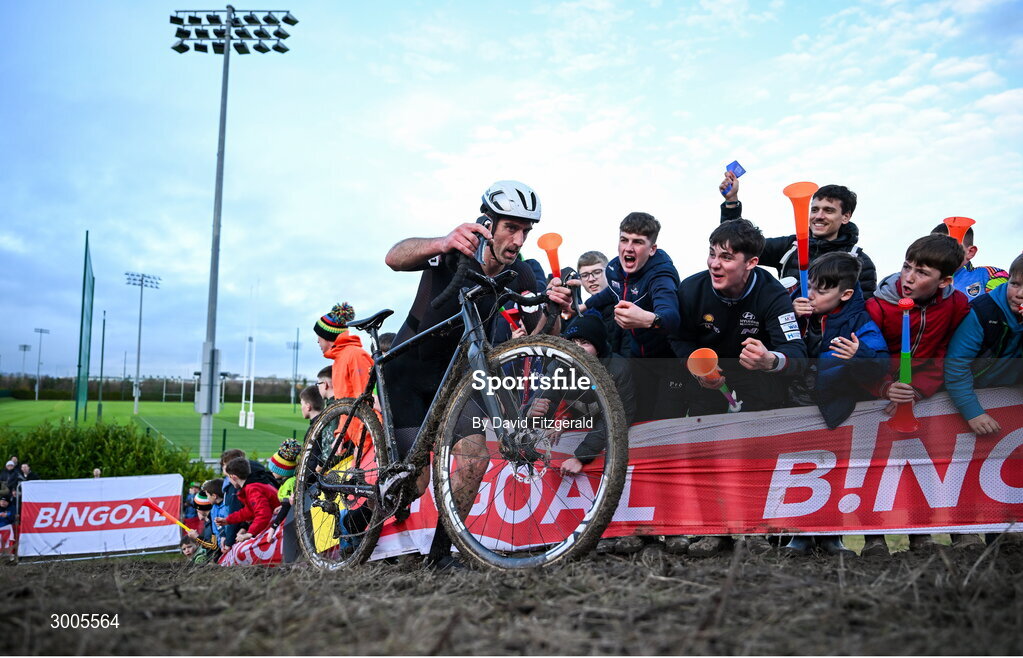 1 December 2024; Paul O'Reilly of Ireland during the Men's Elite race at the UCI Cyclo-cross World Cup on the Sport Ireland Campus in Dublin. Photo by David Fitzgerald/Sportsfile