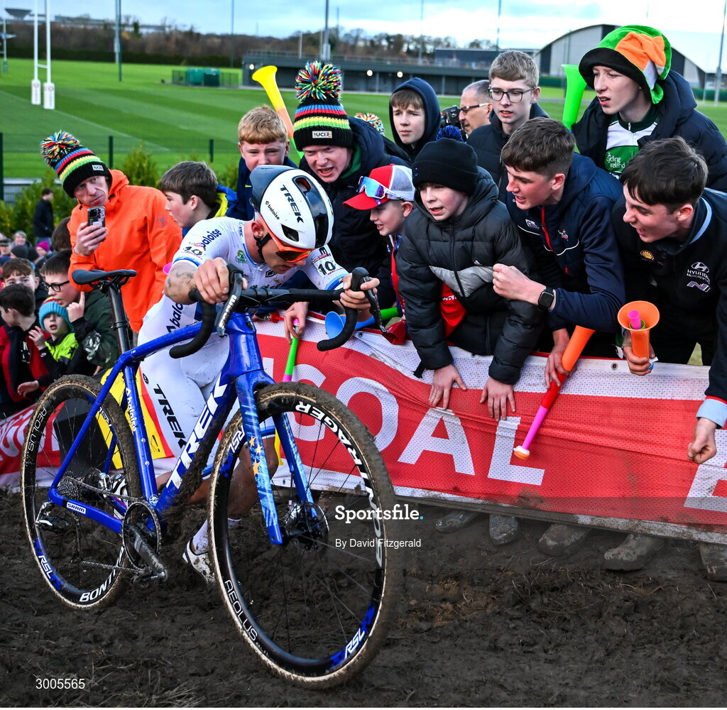 1 December 2024; Thibau Nys of Belgium during the Men's Elite race at the UCI Cyclo-cross World Cup on the Sport Ireland Campus in Dublin. Photo by David Fitzgerald/Sportsfile