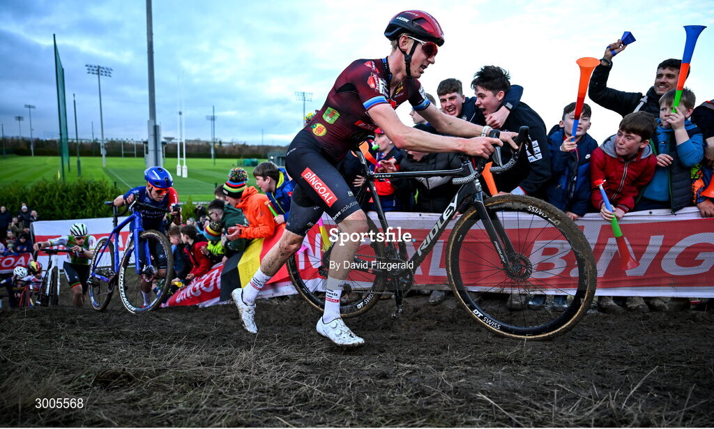 1 December 2024; Michael Vanthourenhout of Belgium during the Men's Elite race at the UCI Cyclo-cross World Cup on the Sport Ireland Campus in Dublin. Photo by David Fitzgerald/Sportsfile