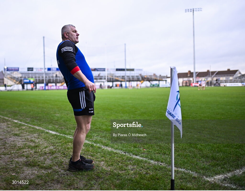 15 December 2024; Sarsfields selector Diarmuid O'Sullivan during the AIB GAA Hurling All-Ireland Senior Club Championship semi-final match between Sarsfields of Cork and Slaughtneil of Derry at Cedral St Conleth's Park in Newbridge, Kildare. Photo by Piaras Ó Mídheach/Sportsfile
