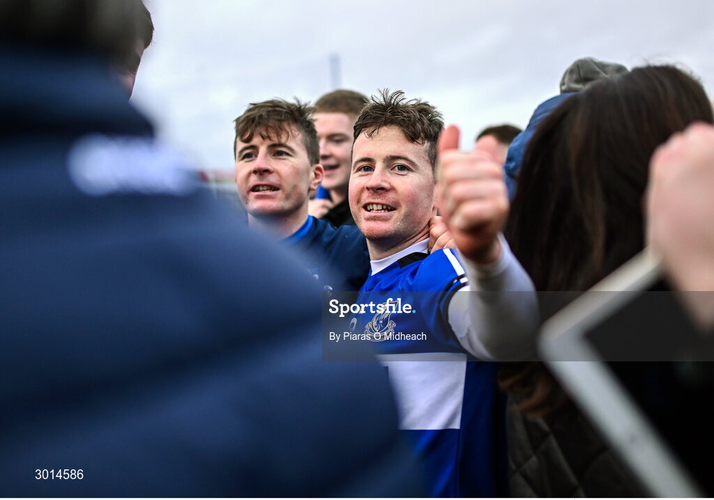 15 December 2024; Daniel Kearney of Sarsfields celebrates after his side's victory in the AIB GAA Hurling All-Ireland Senior Club Championship semi-final match between Sarsfields of Cork and Slaughtneil of Derry at Cedral St Conleth's Park in Newbridge, Kildare. Photo by Piaras Ó Mídheach/Sportsfile