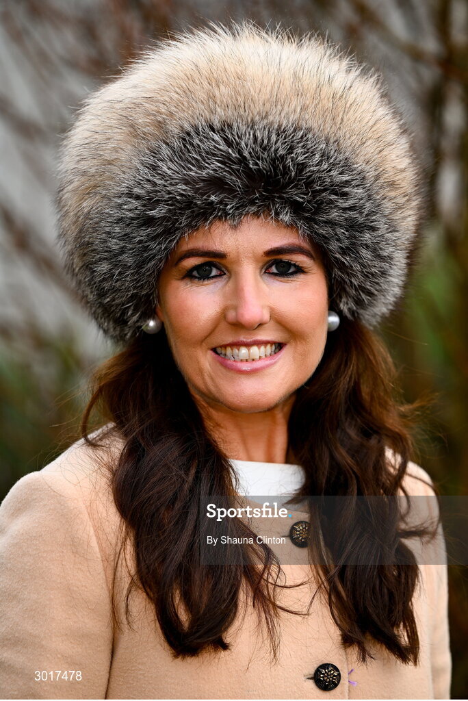 26 December 2024; Racegoer Mary Louise Heavey, from Rathgar in Dublin on day one of the Leopardstown Christmas Festival at Leopardstown Racecourse in Dublin. Photo by Shauna Clinton/Sportsfile