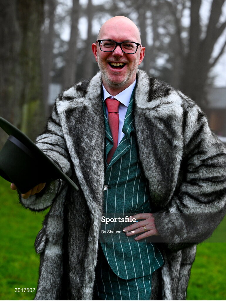 26 December 2024; Racegoer Brian Whelan from Dublin on day one of the Leopardstown Christmas Festival at Leopardstown Racecourse in Dublin. Photo by Shauna Clinton/Sportsfile