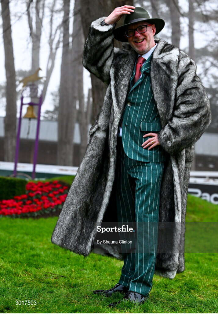 26 December 2024; Racegoer Brian Whelan from Dublin on day one of the Leopardstown Christmas Festival at Leopardstown Racecourse in Dublin. Photo by Shauna Clinton/Sportsfile