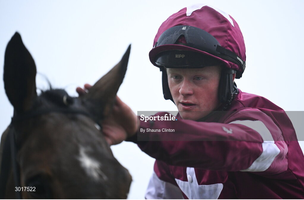 26 December 2024; Croke Park, with Sam Ewing up, after winning The Racing Post Long Distance Novice Steeplechase race on day one of the Leopardstown Christmas Festival at Leopardstown Racecourse in Dublin. Photo by Shauna Clinton/Sportsfile