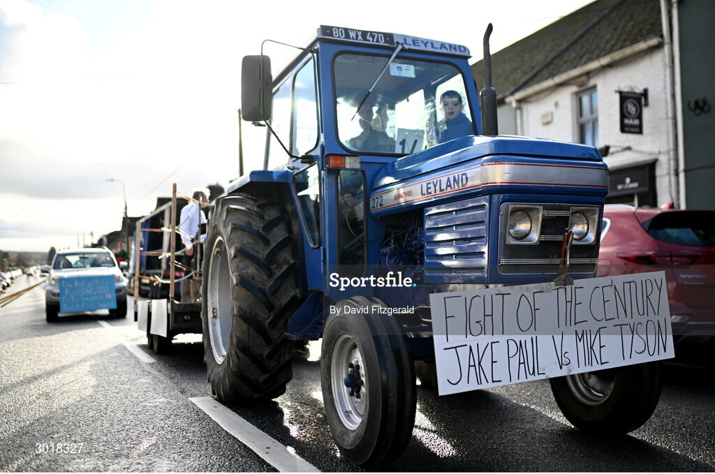 1 January 2025; Entertainers as part of the parade before the 45th annual Castlecomer Wellie Race in Castlecomer, Kilkenny, ran in aid of a number of local and national charities. Originally started in 1978, the local men decided to run off the Christmas excess by having a race over a cross country circuit. Not being the type of men that would be seen in a pair of proper running shoes, let alone actually own a pair, the most obvious footwear for this type of event was wellingtons. The event also includes a parade and family entertainment throughout the day in Castlecomer. Photo by David Fitzgerald/Sportsfile