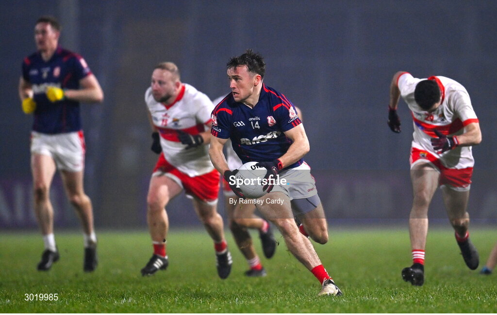 11 January 2025; Niall O'Callaghan of Cuala during the AIB GAA Football All-Ireland Senior Club Championship semi-final match between Coolera-Strandhill and Cuala at Kingspan Breffni Park in Cavan. Photo by Ramsey Cardy/Sportsfile