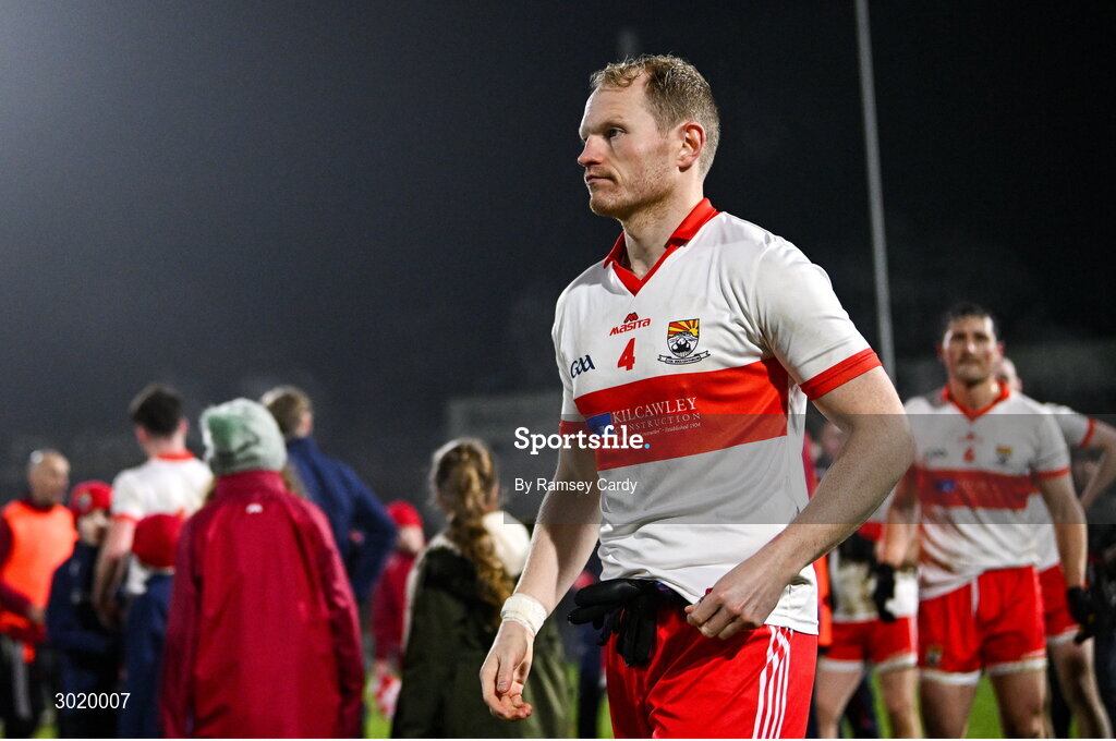 11 January 2025; Conor McDonagh of Coolera-Strandhill after his side's defeat in the AIB GAA Football All-Ireland Senior Club Championship semi-final match between Coolera-Strandhill and Cuala at Kingspan Breffni Park in Cavan. Photo by Ramsey Cardy/Sportsfile