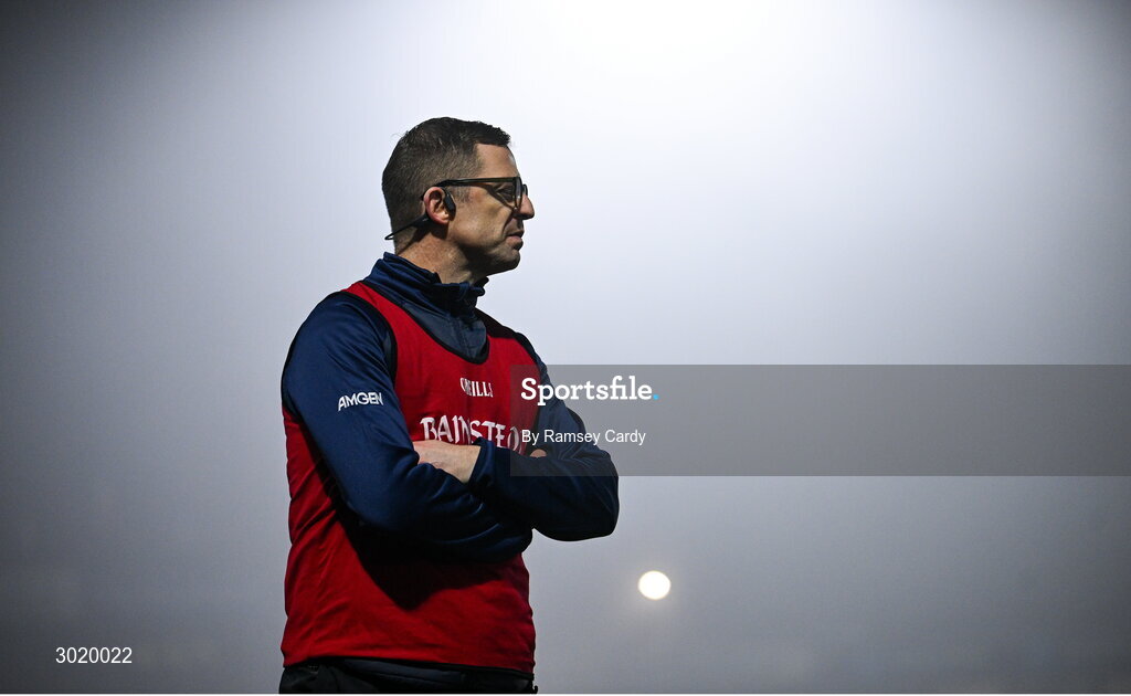 11 January 2025; Cuala manager Austin O'Malley during the AIB GAA Football All-Ireland Senior Club Championship semi-final match between Coolera-Strandhill and Cuala at Kingspan Breffni Park in Cavan. Photo by Ramsey Cardy/Sportsfile