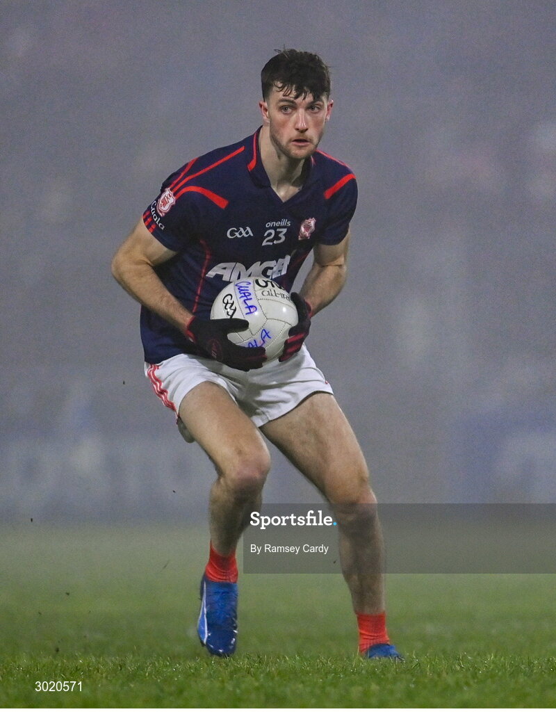 11 January 2025; Cillian Dunne of Cuala during the AIB GAA Football All-Ireland Senior Club Championship semi-final match between Coolera-Strandhill and Cuala at Kingspan Breffni Park in Cavan. Photo by Ramsey Cardy/Sportsfile