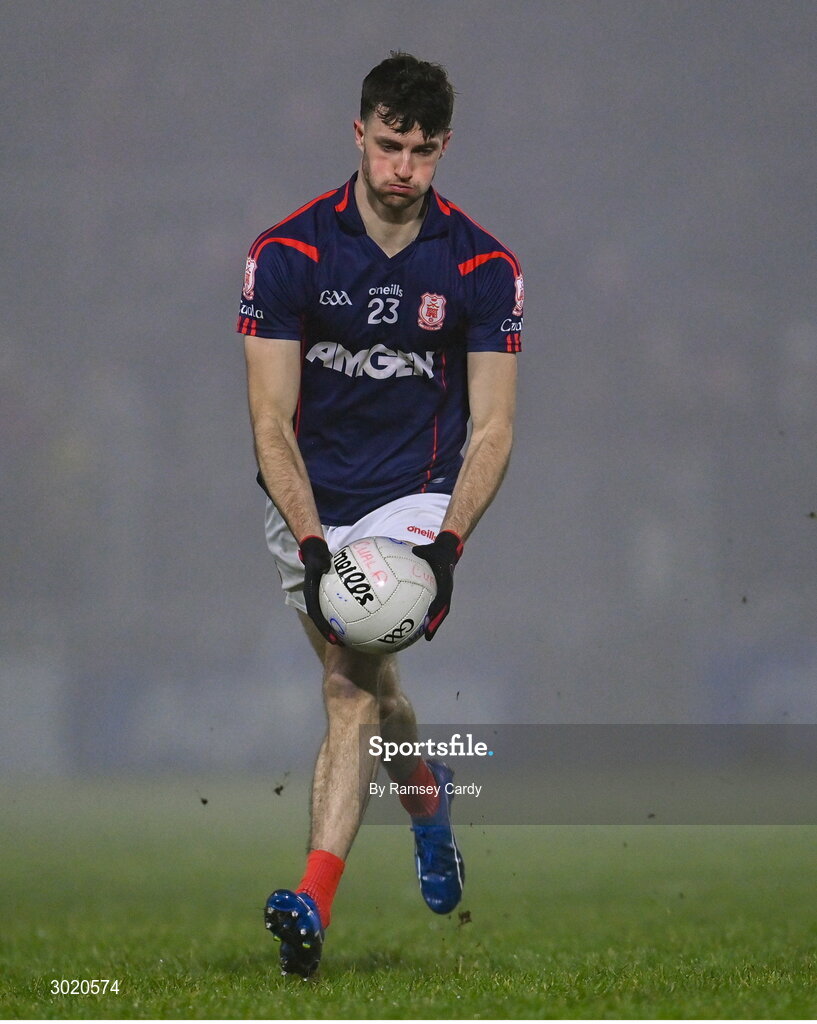 11 January 2025; Cillian Dunne of Cuala during the AIB GAA Football All-Ireland Senior Club Championship semi-final match between Coolera-Strandhill and Cuala at Kingspan Breffni Park in Cavan. Photo by Ramsey Cardy/Sportsfile