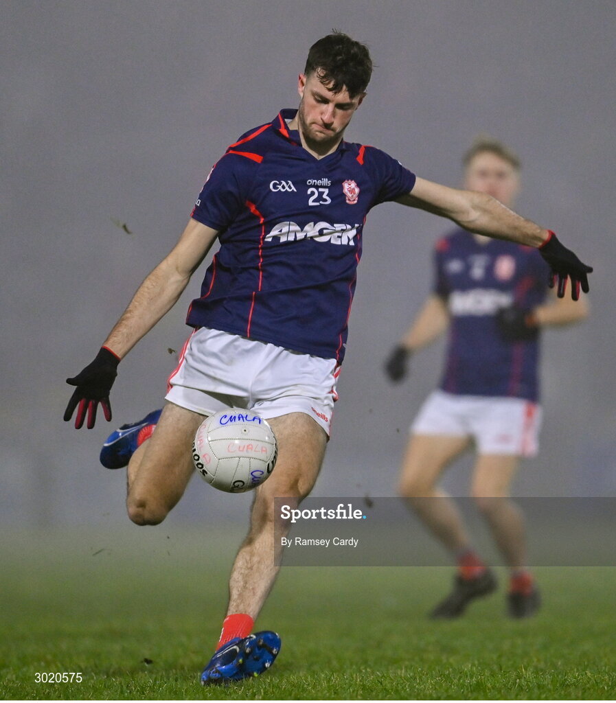 11 January 2025; Cillian Dunne of Cuala during the AIB GAA Football All-Ireland Senior Club Championship semi-final match between Coolera-Strandhill and Cuala at Kingspan Breffni Park in Cavan. Photo by Ramsey Cardy/Sportsfile