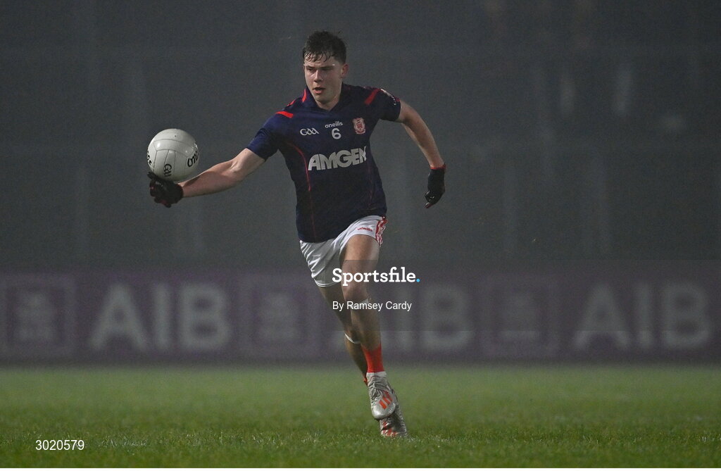 11 January 2025; Charlie McMorrow of Cuala during the AIB GAA Football All-Ireland Senior Club Championship semi-final match between Coolera-Strandhill and Cuala at Kingspan Breffni Park in Cavan. Photo by Ramsey Cardy/Sportsfile