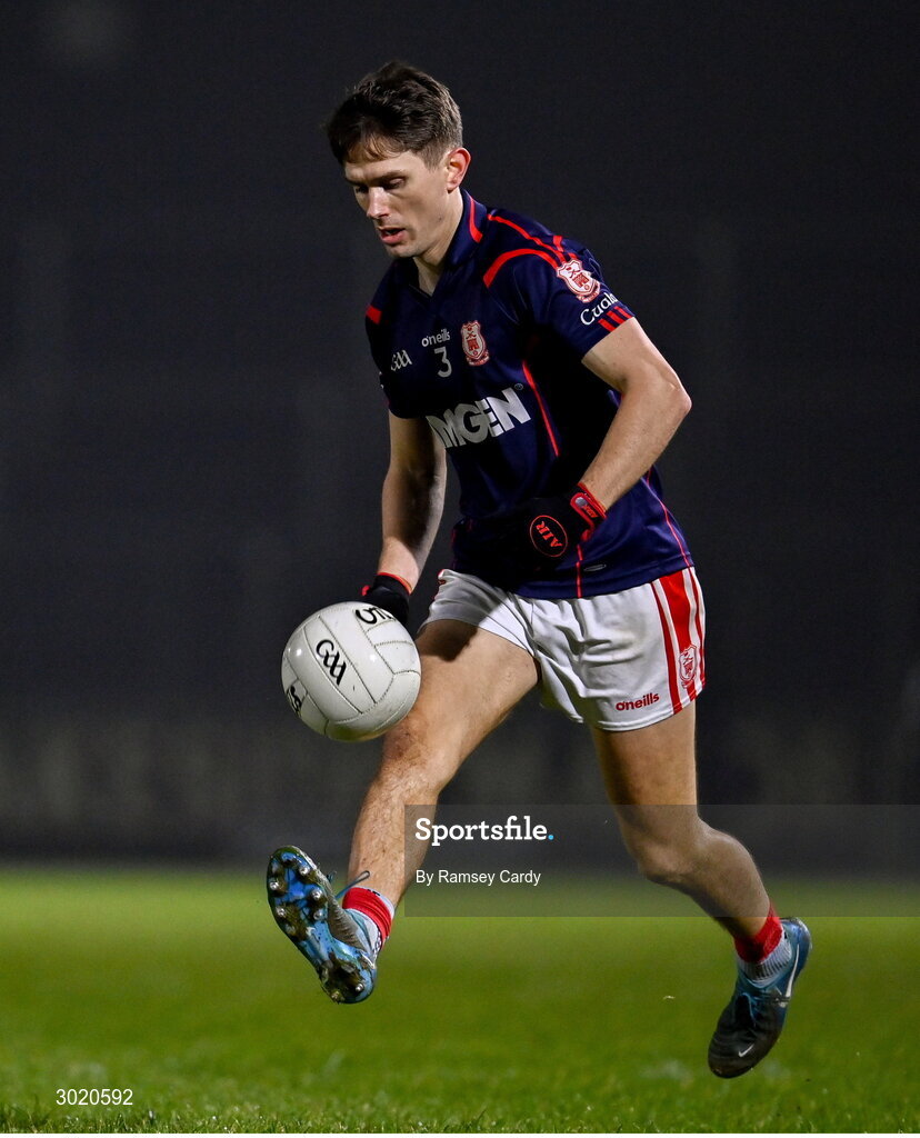 11 January 2025; Michael Fitzsimons of Cuala during the AIB GAA Football All-Ireland Senior Club Championship semi-final match between Coolera-Strandhill and Cuala at Kingspan Breffni Park in Cavan. Photo by Ramsey Cardy/Sportsfile