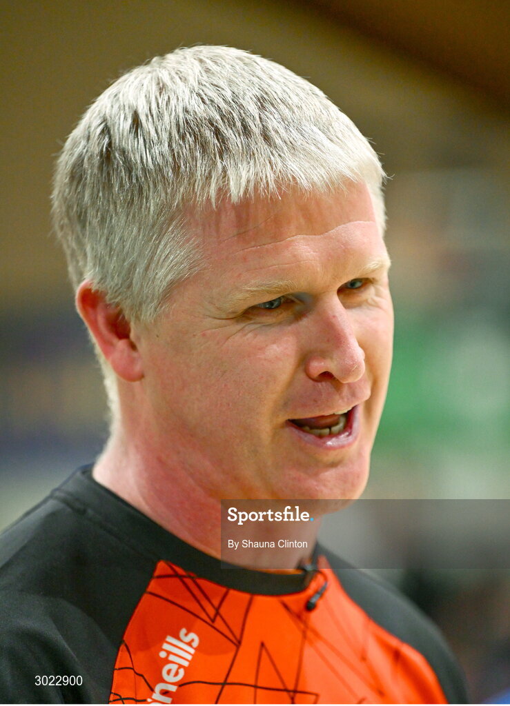 18 January 2025; Killester coach Jonny Grennell before the Basketball Ireland Men's Pat Duffy National Cup final match between Killester and UCC Demons at the National Basketball Arena in Tallaght, Dublin. Photo by Shauna Clinton/Sportsfile