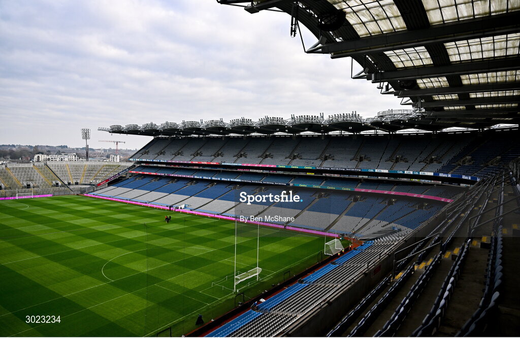 19 January 2025; A general view of Croke Park before the AIB GAA Football All-Ireland Senior Club Championship final match between Cuala and Errigal Ciarán at Croke Park in Dublin. Photo by Ben McShane/Sportsfile