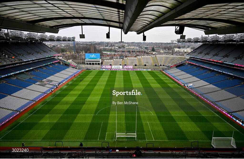 19 January 2025; A general view of Croke Park before the AIB GAA Football All-Ireland Senior Club Championship final match between Cuala and Errigal Ciarán at Croke Park in Dublin. Photo by Ben McShane/Sportsfile